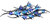 Fish sculpture anglefish purple/Aqua