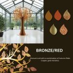 ' Gold Harmony Tree' Outdoor Freestanding Metal Sculpture - Image 7