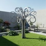 ' Steel Bloom' Outdoor Freestanding Metal Sculpture - Image 3